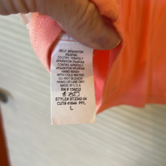 Peach leopard print Boho Bohemian layered sleeve blouse top BiBi brand NWOT - Picture 9 of 10